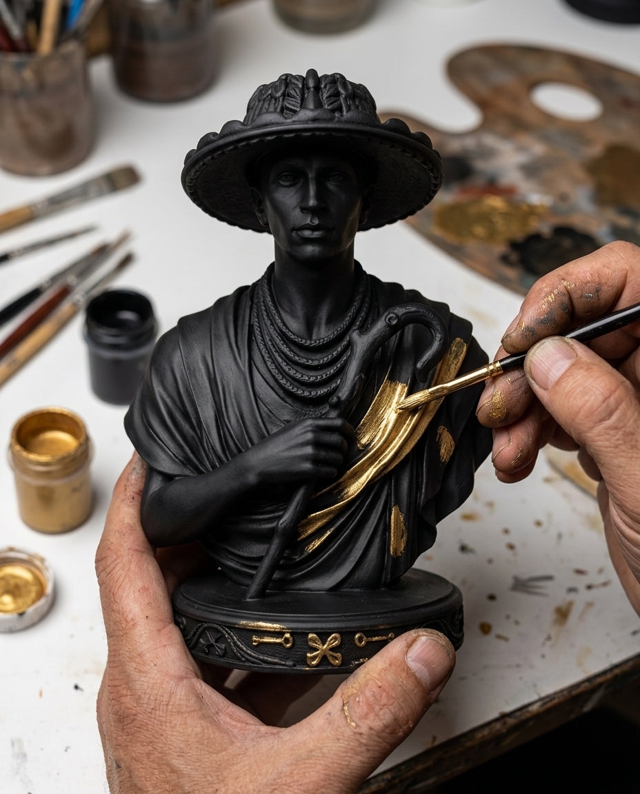 Estatua de Eleguá para Protección y Abrir Caminos | Pintada a Mano