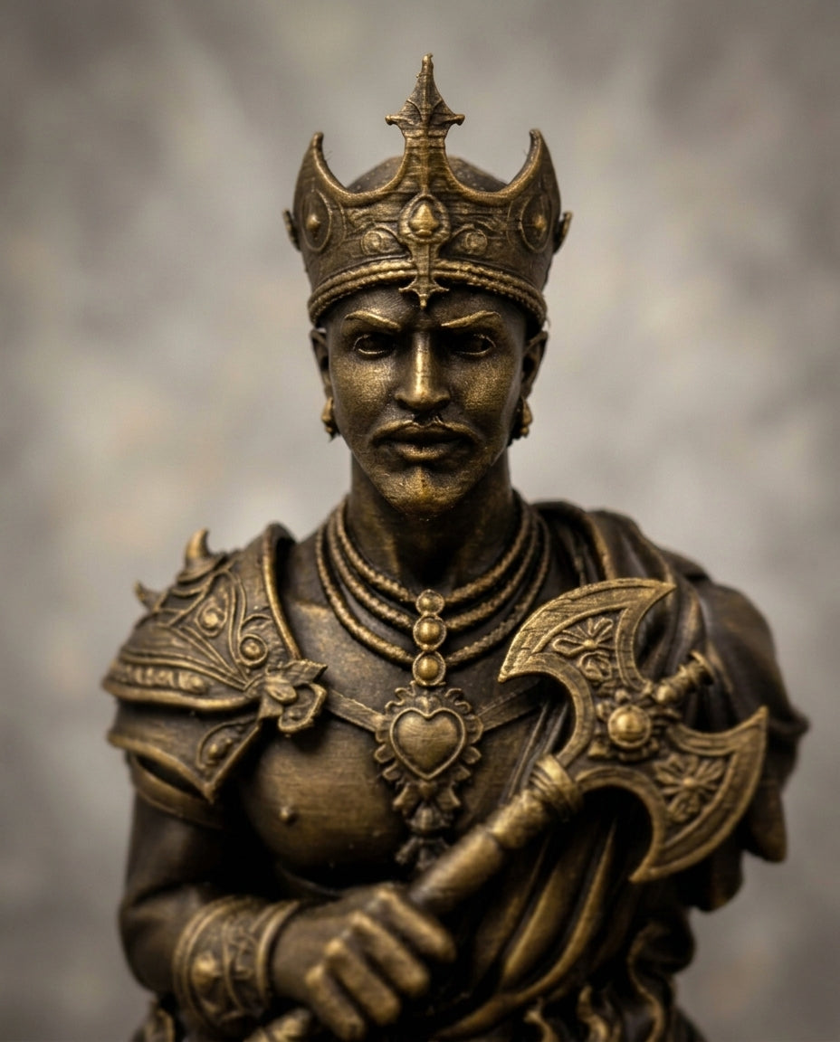 Estatua de Shangó para Justicia y Fuerza | Pintada a mano