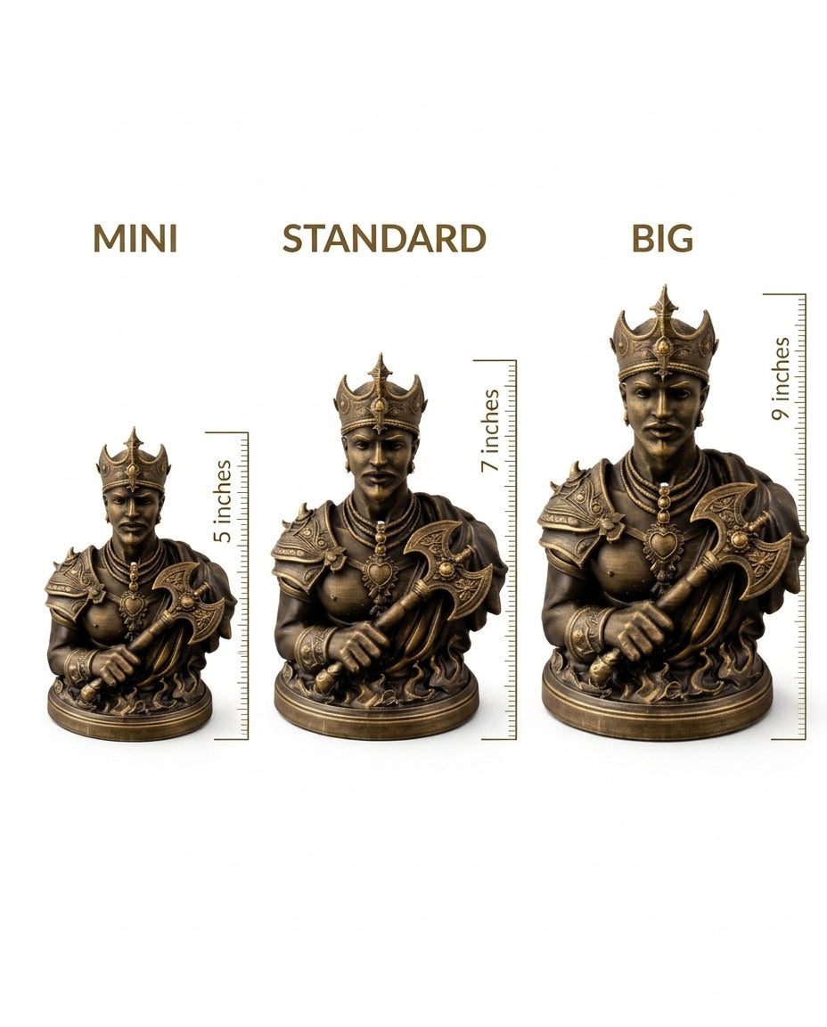 Estatua de Shangó para Justicia y Fuerza | Pintada a mano