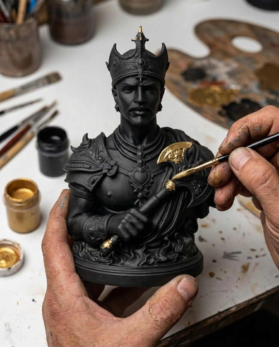 Estatua de Shangó para Justicia y Fuerza | Pintada a mano